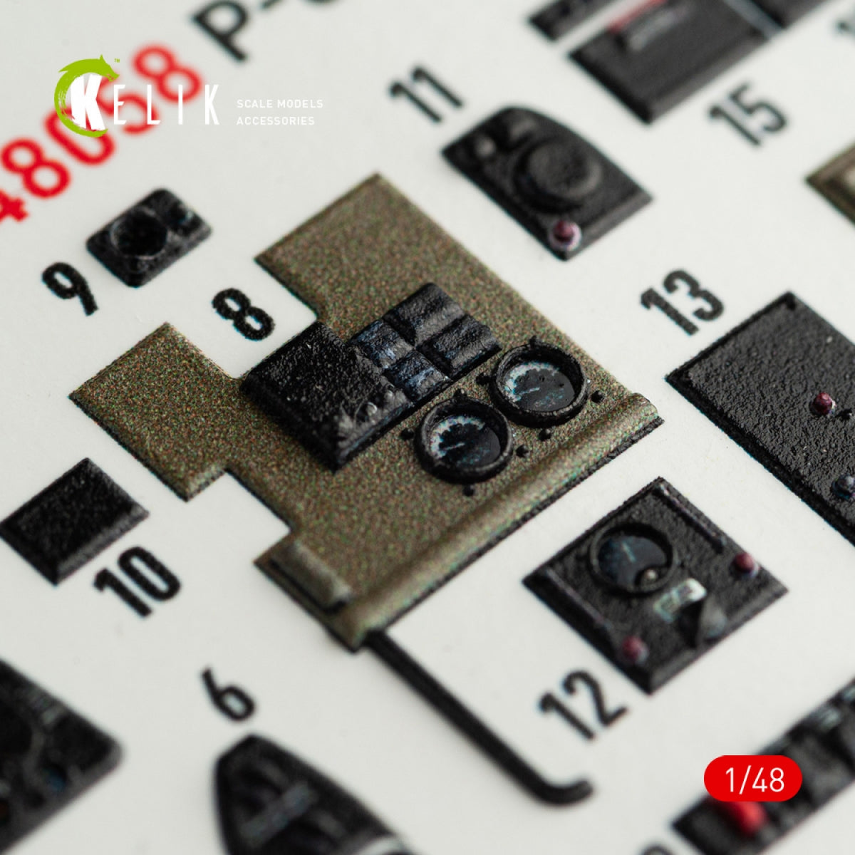 KELIK K48058 P-61B BLACK WIDOW INTERIOR 3D DECALS FOR GWH KIT 1/48 – zdjęcie 6