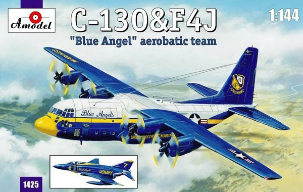 Amodel 01425 C-130 & F4J Blue Angel 1/444
