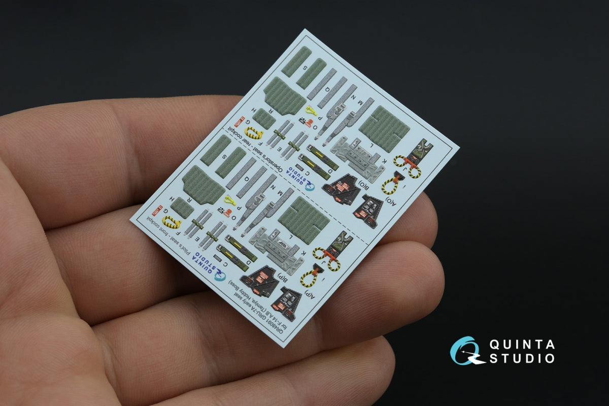 Quinta Studio QR+48091 GRU-7A early, 2 ejection seats for F-14 A (Tamiya, Hobby Boss) 1/48 – zdjęcie 3