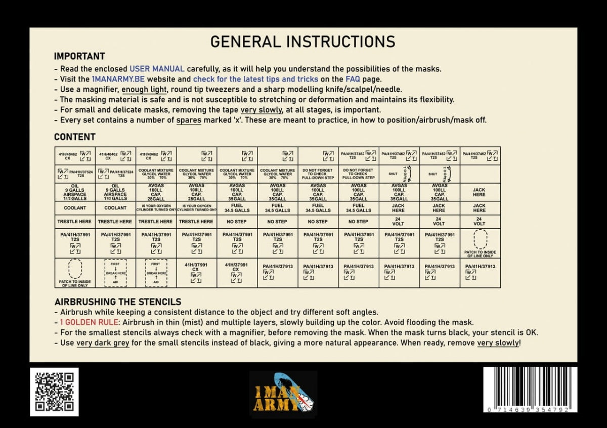 1 Man Army 48GEN301 Hurricane I/II Data Stencils 1/48 – zdjęcie 2