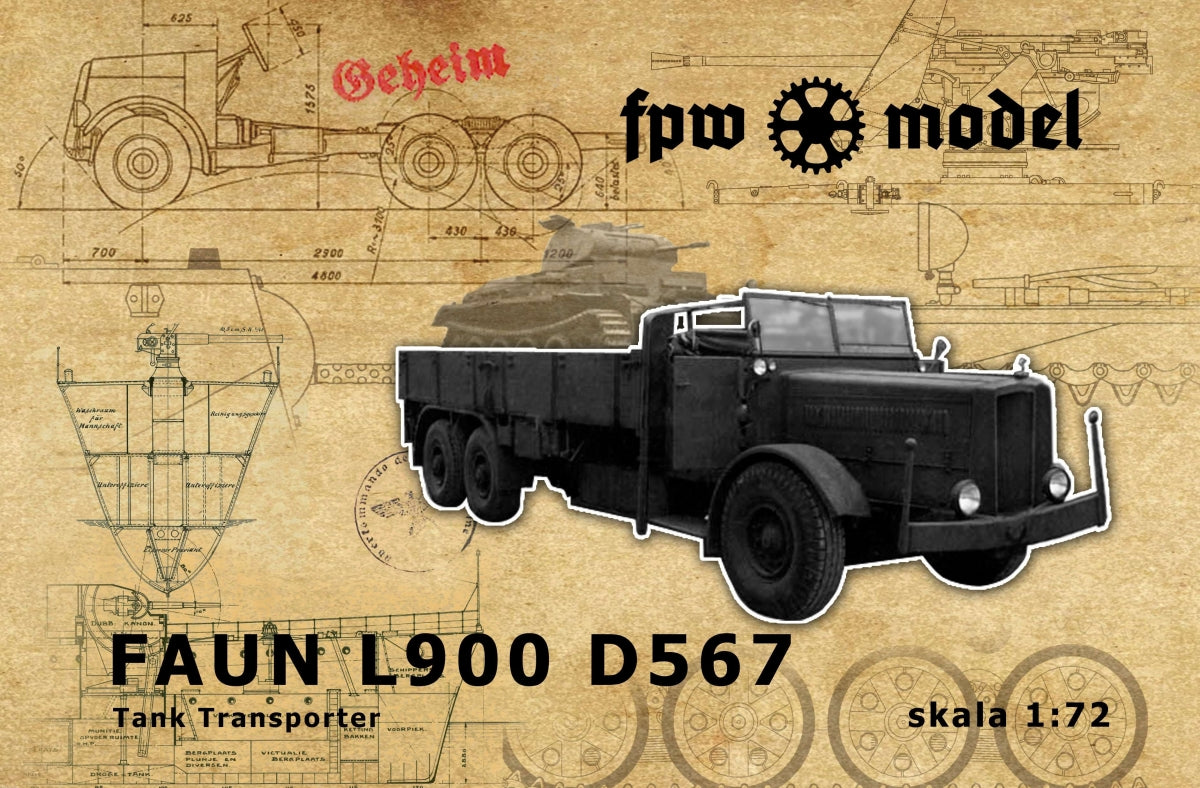 FPW Model 72003 Faun L900 Tank Transporter (Open Cab WH) 1/72