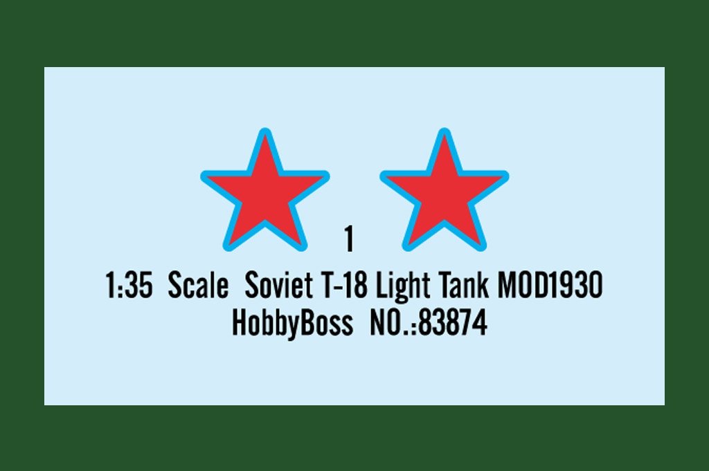 Hobby Boss 83874 Soviet T-18 Light Tank MOD1930 1/35 – zdjęcie 3