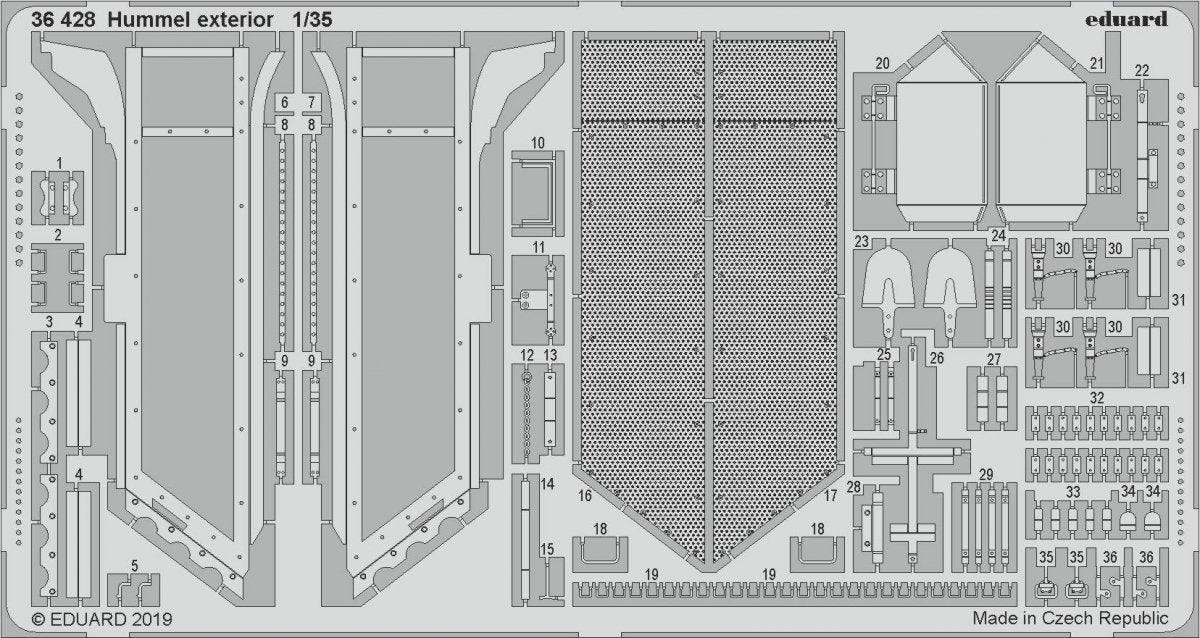 Eduard 36428 Hummel extérieur 1/35 TAMIYA