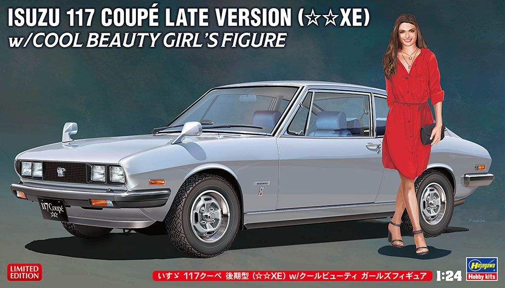 Hasegawa SP604 Isuzu 117 Coupe Late Version (XE) With Cool Beauty Girl&amp;#39;s Figure 1/24