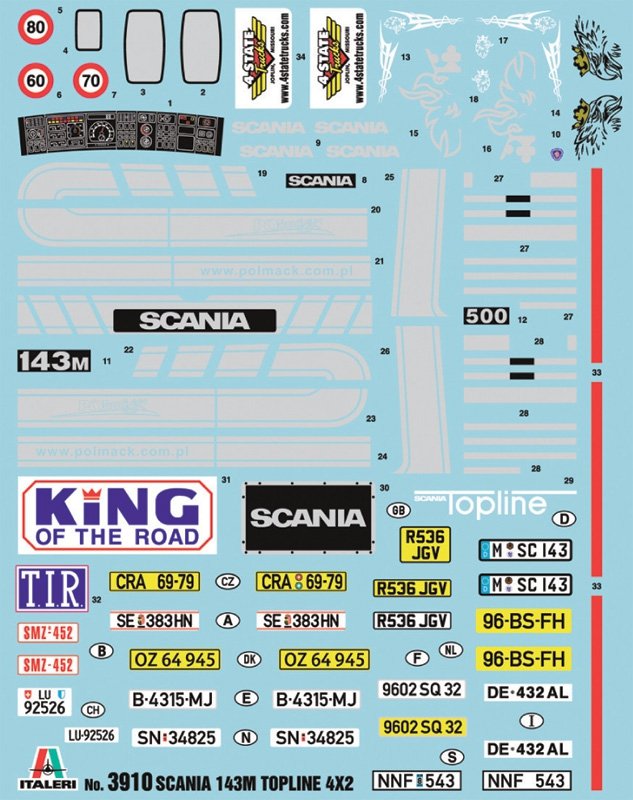 Italeri 3910 SCANIA 143M TOPLINE 4x2 1/24 – image 2