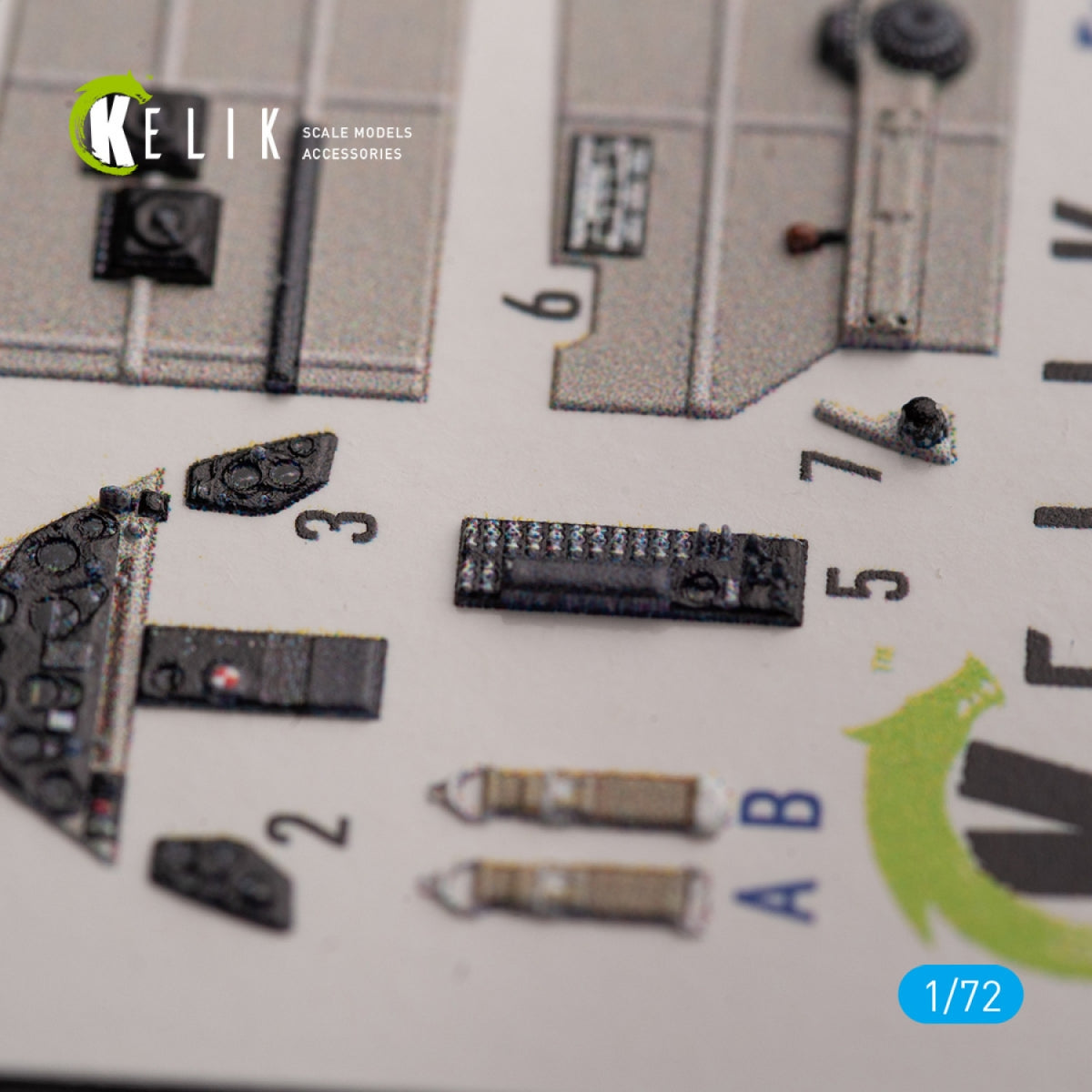 KELIK K72146 Brewster 239E - interior 3D decals for Hobby 2000/Hasegawa kit 1/72 – zdjęcie 2