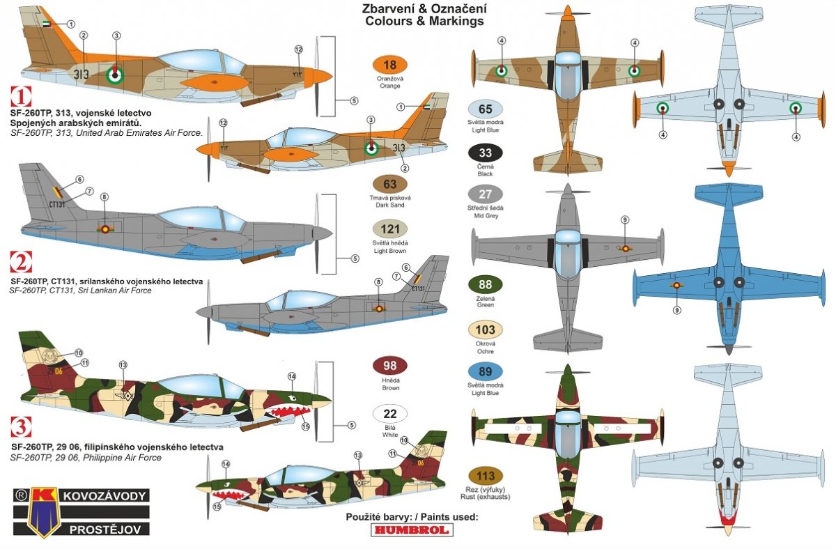 Kovozavody Prostejov KPM4814 SF-260TP 1/48 – zdjęcie 2