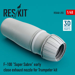 RESKIT RSU48-0255 F-100 &amp;quot;SUPER SABRE&amp;quot; EARLY CLOSE EXHAUST NOZZLE FOR TRUMPETER KIT 1/48
