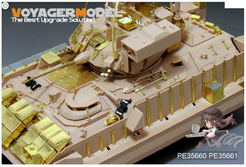 Voyager Model PE35660 Modern US Army M2A3 BRADLEY w/BUSK III IFV Basic (Gun barrel ,smoke discharger include) (For MENG SS-004) 1/35 – zdjęcie 4