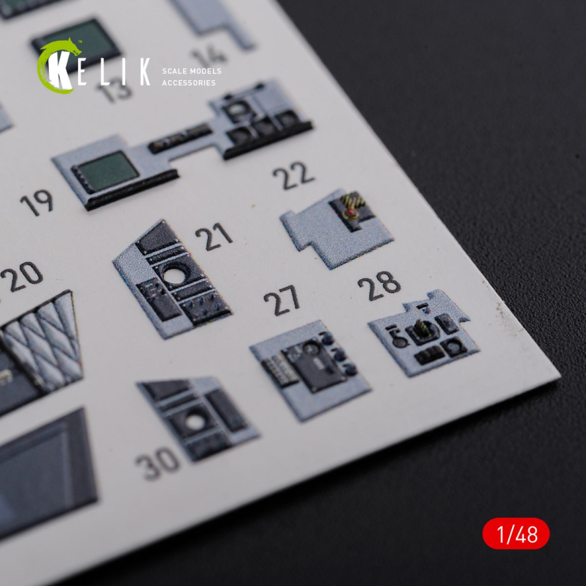 KELIK K48078 F/A-18F Super Hornet interior 3D decals for MENG kit 1/48 – zdjęcie 6