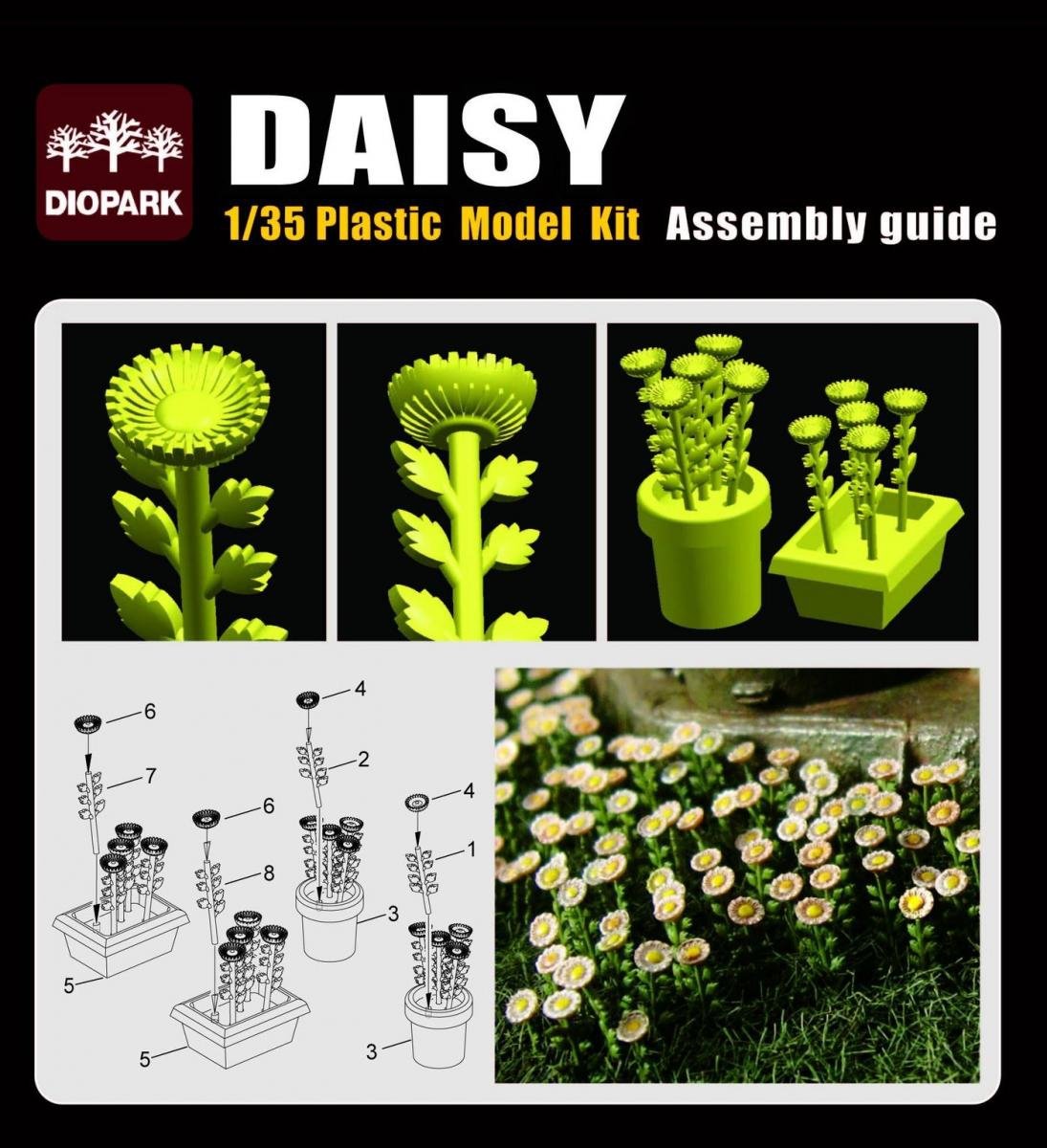 Diopark 35002 Plant Series Daisy 1/35 – zdjęcie 2