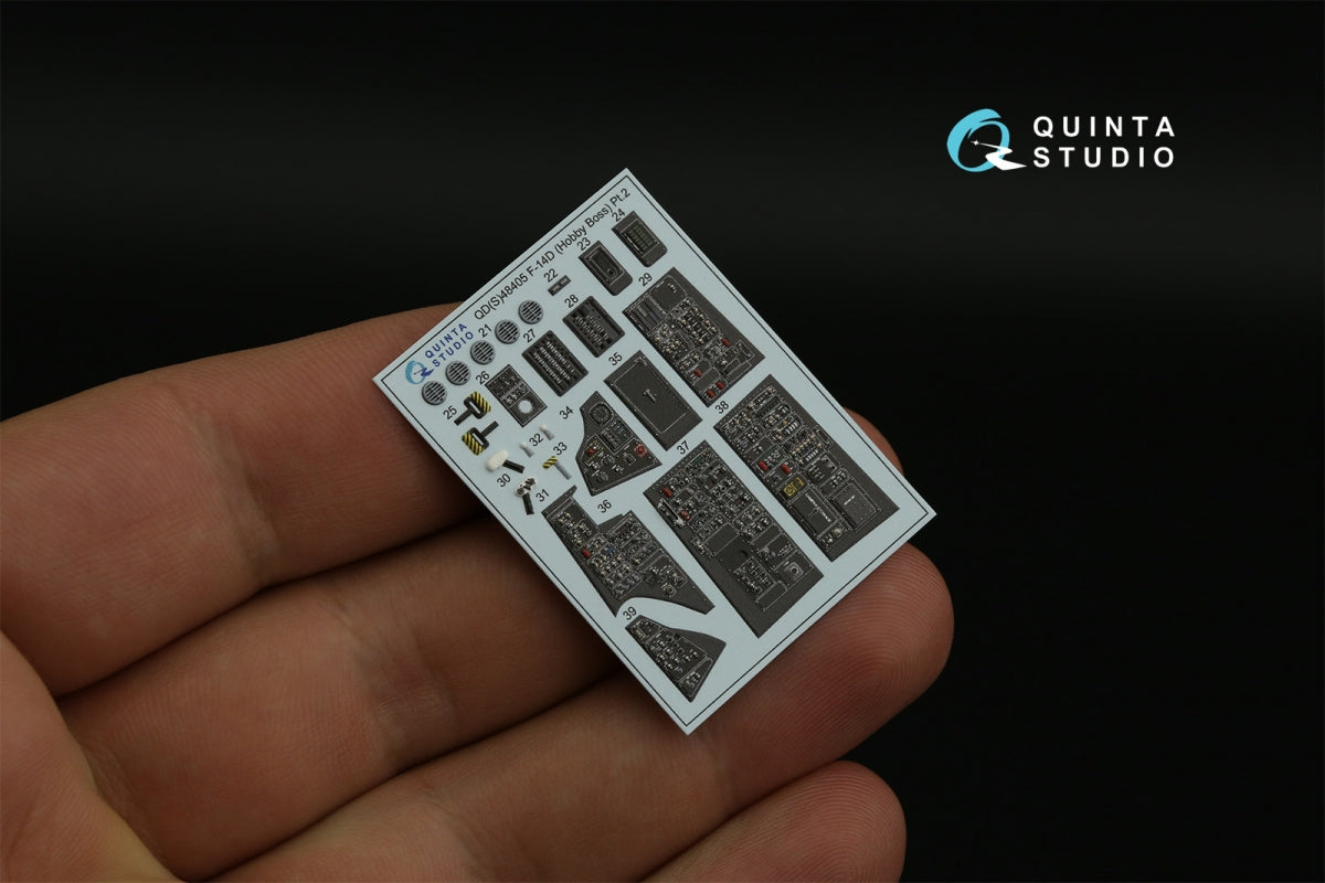Quinta Studio QD48405 F-14D 3D-Printed &amp;amp; coloured Interior on decal paper (Hobby Boss) 1/48 – zdjęcie 4
