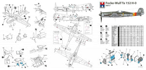 Hobby 2000 48017 Focke-Wulf Ta 152 H-0 ( DRAGON + CARTOGRAF ) 1/48 – zdjęcie 3