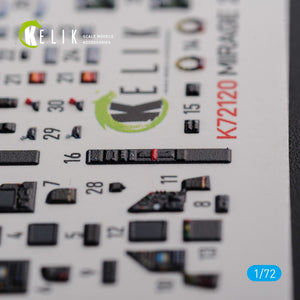 KELIK K72120 Mirage 2000D interior 3D decals forModelSvit kit 1/72 – zdjęcie 5