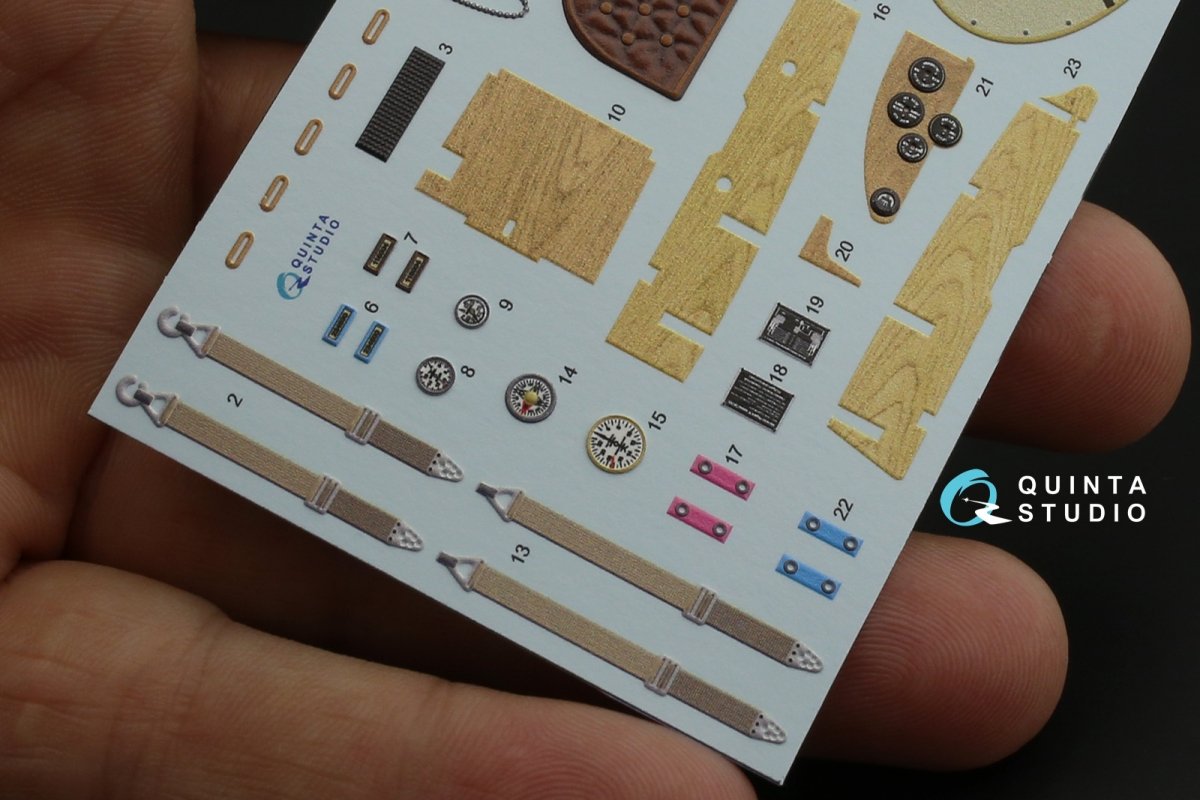 Intérieur imprimé en 3D et coloré sur papier décalcomanie (Wingnut Wings) Quinta Studio QD32085 Albatros DV 1/32  – image 13