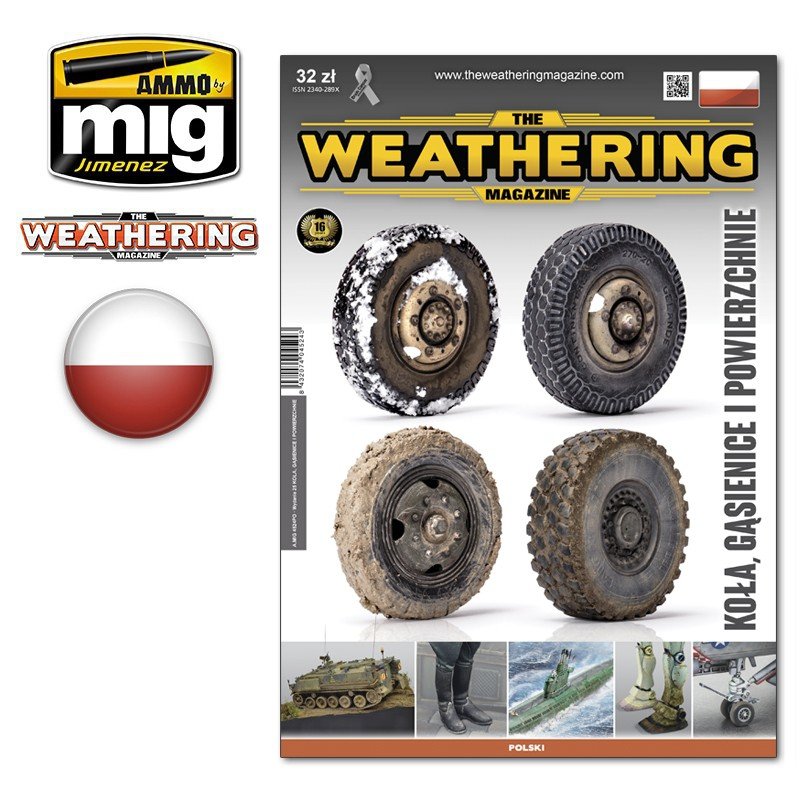 AMMO of Mig Jimenez 4524PL TWM Issue 25 WHEELS, TRACKS &amp;amp; SURFACES Polska wersja językowa