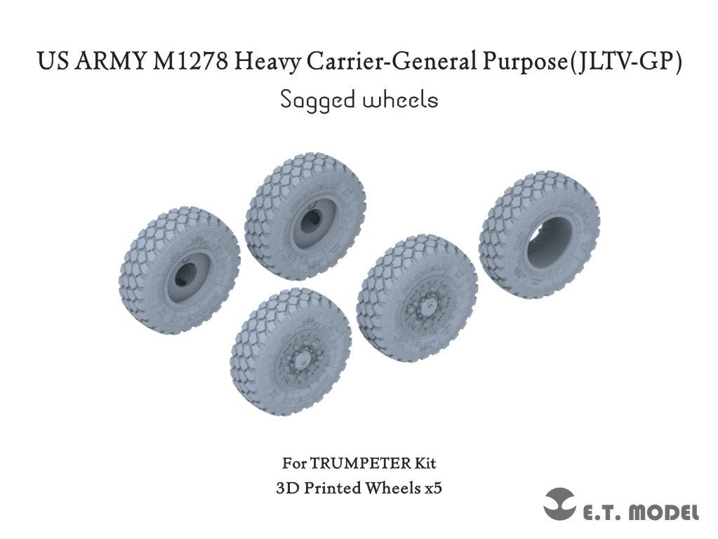 ET Model P35-117 US ARMY M1278 Heavy Carrier-General Purpose (JLTV-GP) Roues affaissées Pour Maquette TRUMPETER 1/35