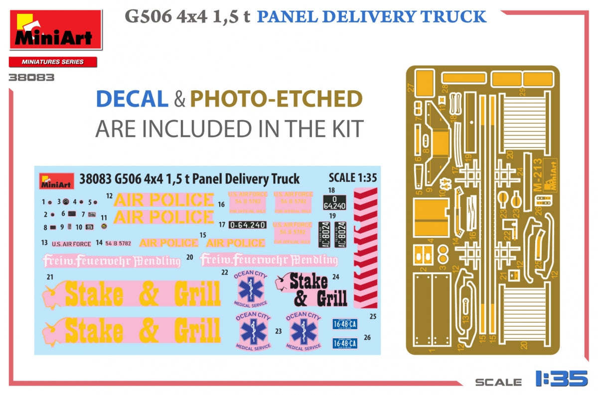 MiniArt 38083 G506 4х4 1,5 t PANEL DELIVERY TRUCK 1/35 – zdjęcie 2