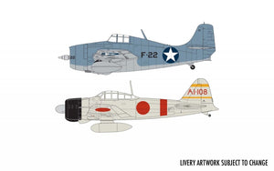 Airfix 50184 Grumman F4F-4 Wildcat &amp;amp; Mitsubishi Zero Dogfight Doubles - Gift Set 1/72 – zdjęcie 2