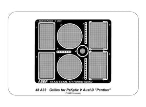 Aber 48A33 Grilles for Panther D 1/48 – zdjęcie 2