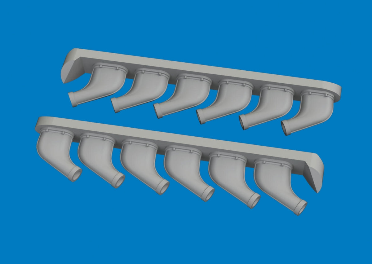 Eduard 672445 P-51D exhaust stacks PRINT for ARMA HOBBY 1/72