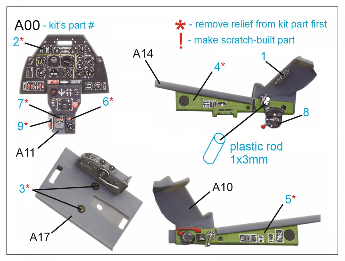 Quinta Studio QDS-48253 P-51D 3D-Printed &amp;amp; colored Interior on decal paper (Tamiya) (small version) 1/48 – image 2