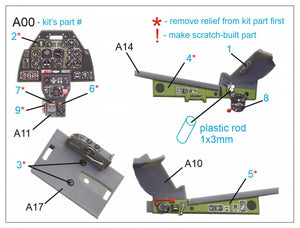 Quinta Studio QDS-48253 P-51D 3D-Printed &amp;amp; colored Interior on decal paper (Tamiya) (small version) 1/48 – image 2