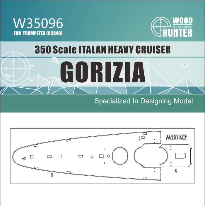 Wood Hunter W35096 ITALAN HEAVY CRUISER GORIZIA 1/350 – zdjęcie 2