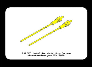 Aber A32007 Set of 2 barrels for German aircraft 20mm machine guns MG 151/20 1/32 – zdjęcie 6