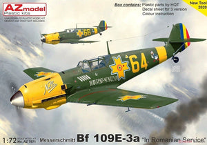 AZ Model AZ7671 Messerschmitt Bf.109E-3a Emil in Romanian service 1/72