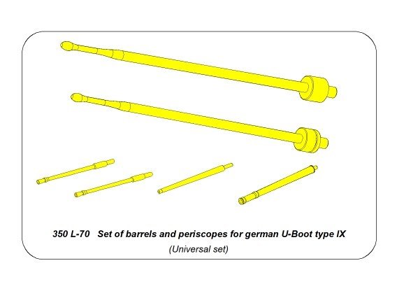 Aber 350L-70 Set of barrels and periscopes for type IX 1/350 – image 2