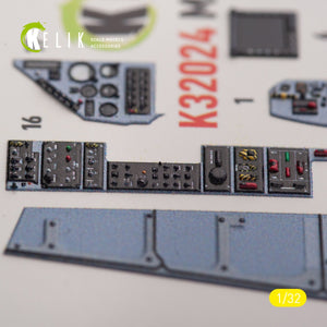KELIK K32024 Mirage 2000C - interior 3D decals for Kitty Hawk/Zimi models kit 1/32 – zdjęcie 7