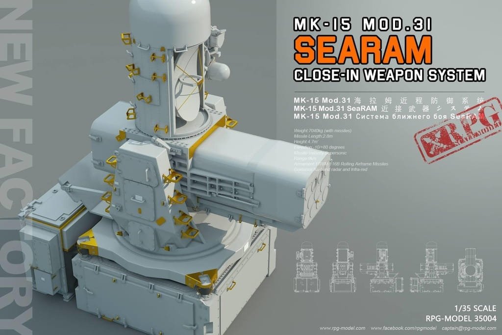 RPG Model 35004 MK-15 Mod.31 SeaRAM Close-In Weapon System 1/35 – zdjęcie 2