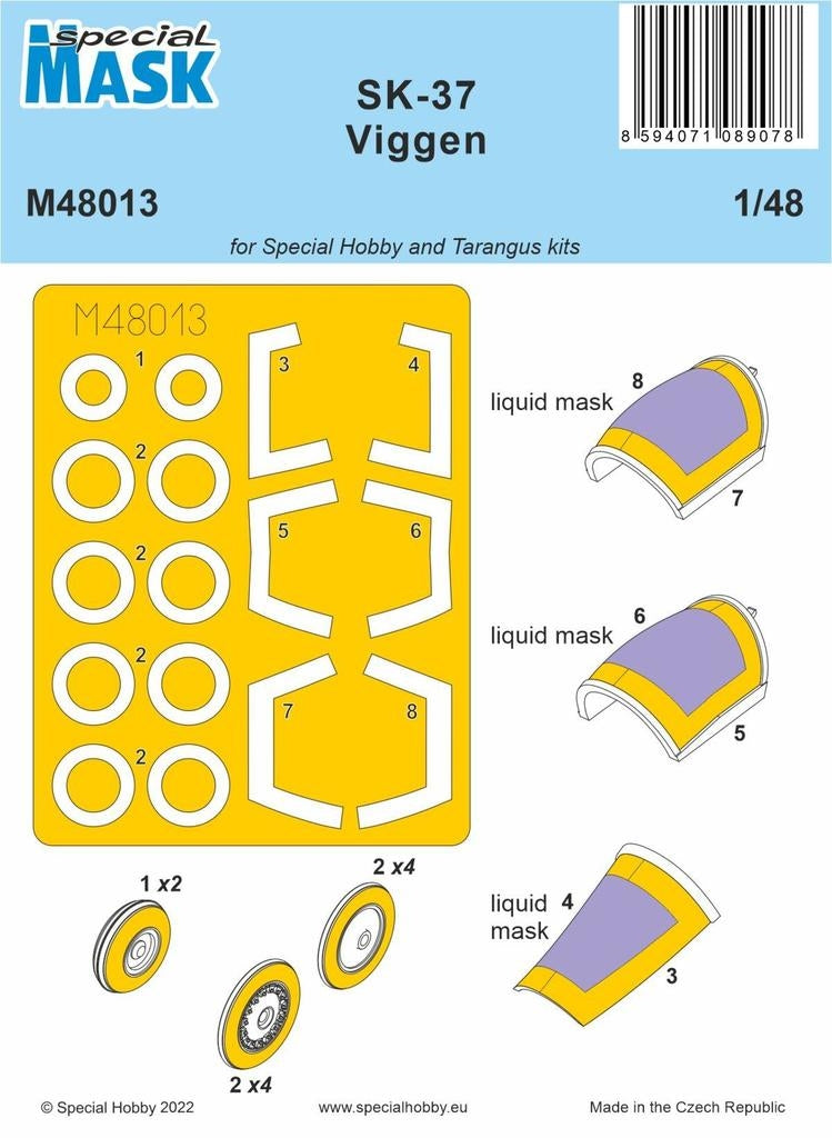 Special Hobby M48013 SK-37 Viggen (for Special Hobby and Tarangus kits) 1/48