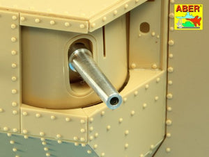 Aber 35L-207 Barrels for British WWI Tank Mk.V Male for 6 pdr (57mm) gun x 2pcs. 8mm Hotchkiss m.1909 x 4pcs. 1/35 – image 4