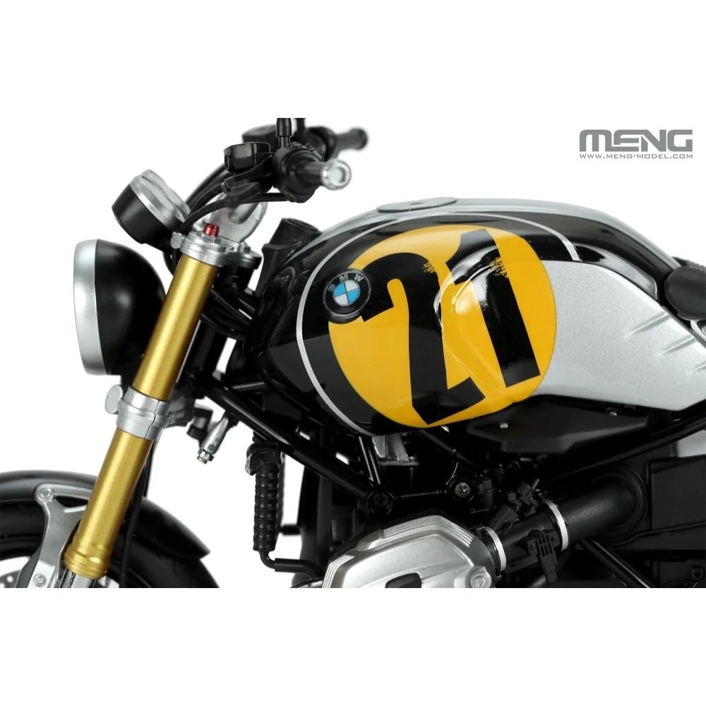 Meng Model MT-003u BMW R nineT Option 719 Black Storm Metallic Vintage Pre-colored Edition 1/9 – image 3