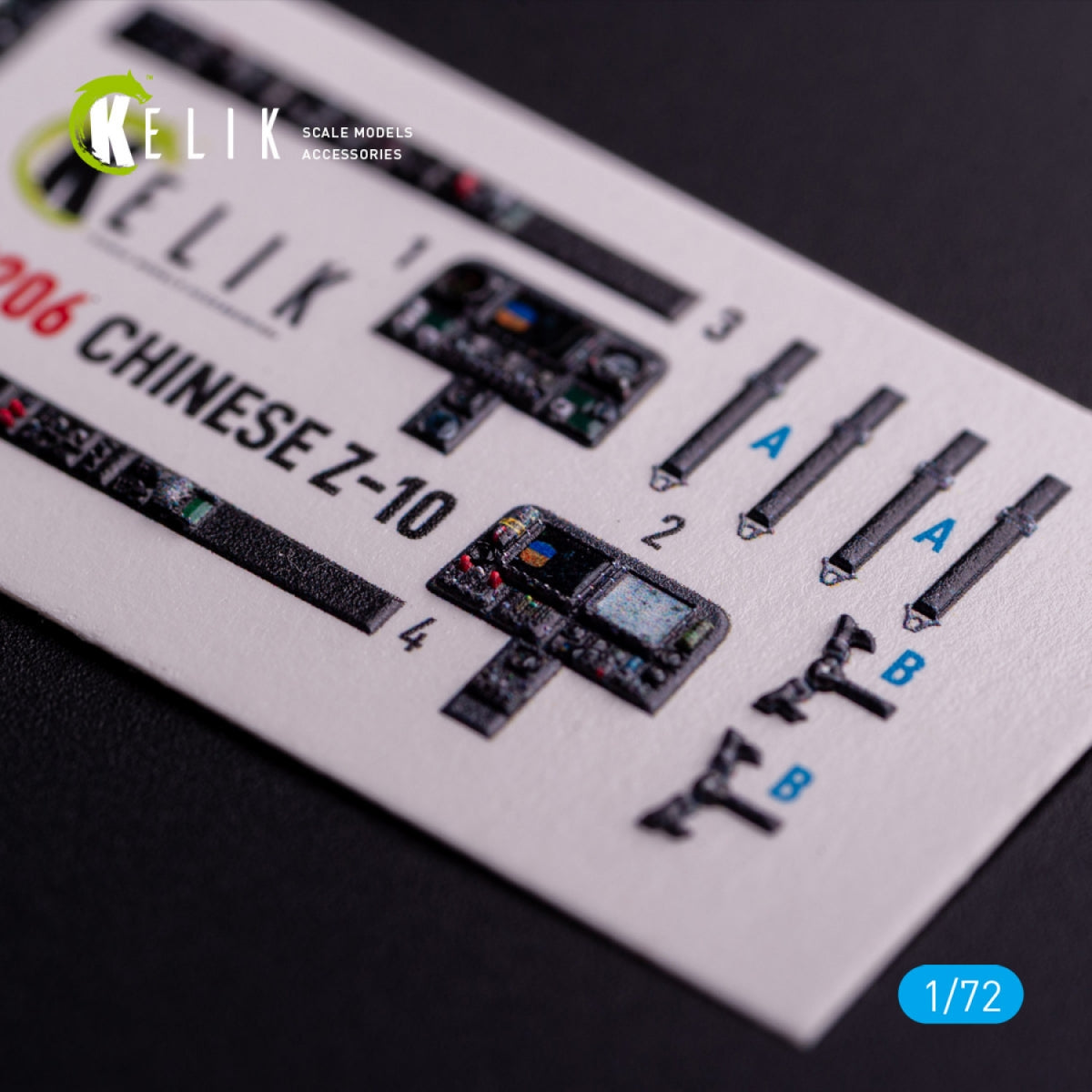 Kelik K72206 Z-10 Chinese - interior 3D decals for HobbyBoss kit 1/72