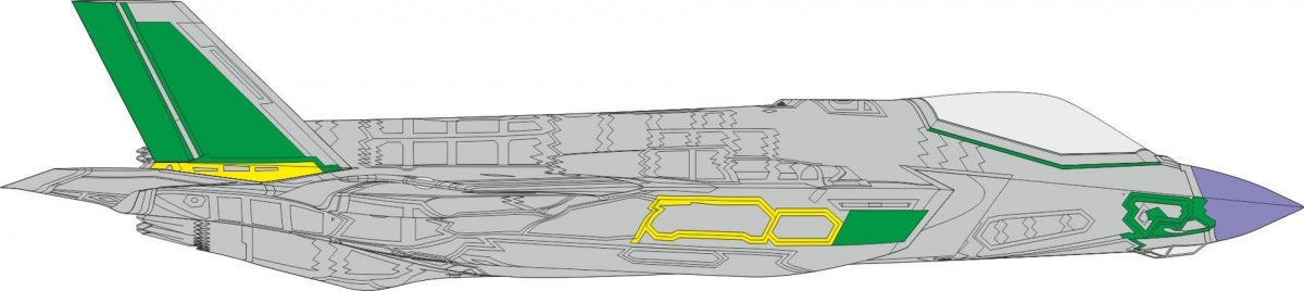 Eduard CX654 F-35A RAM panels early Tamiya 1/72