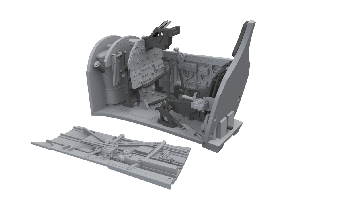 Eduard 6481210 Curtiss P-40 K - Cockpit Set Eduard Kits / 3D-Pritned 1/48
