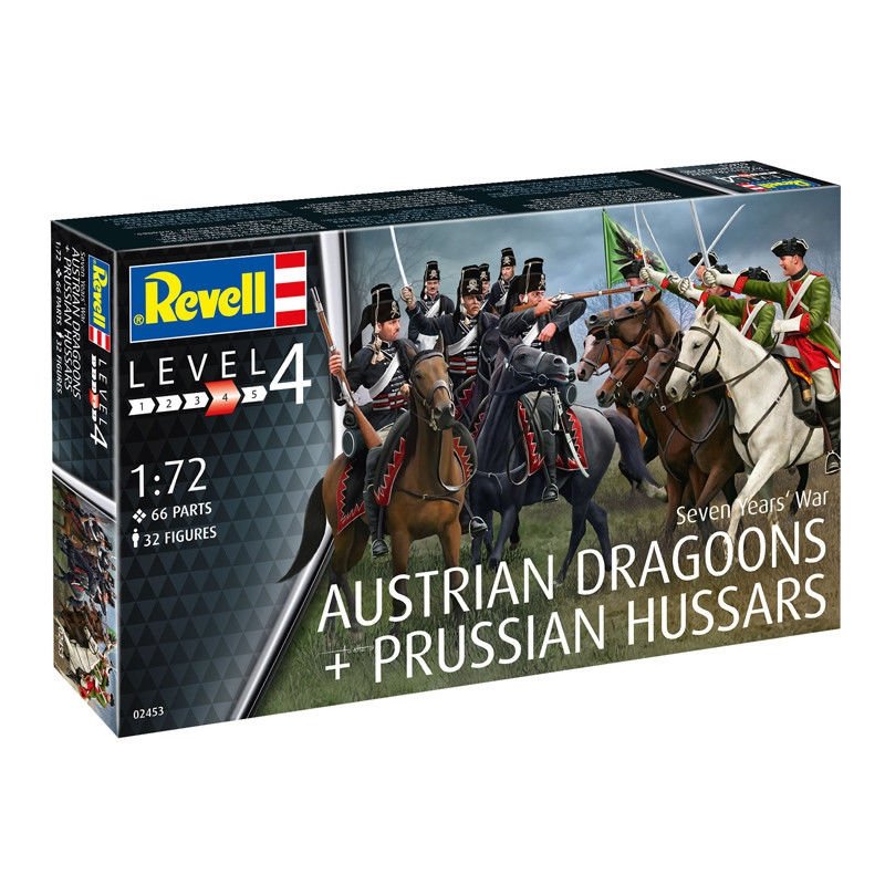 Revell 02453 Seven Years War AUSTRIAN DRAGOONS+PRUSSIAN HUSSARS 1/72 – zdjęcie 2