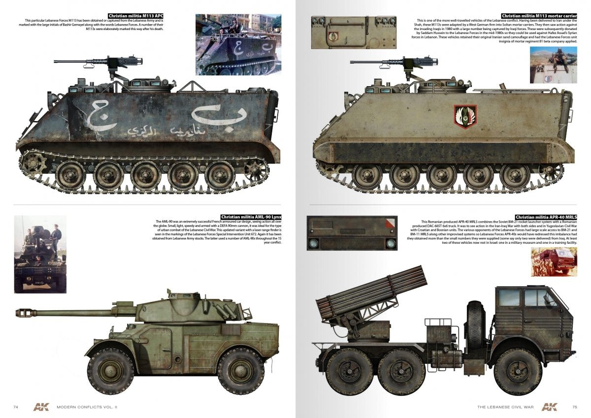 AK Interactive AK285 WARS IN LEBANON VOL. 2 – MODERN CONFLICTS PROFILE GUIDE VOL. II – zdjęcie 5