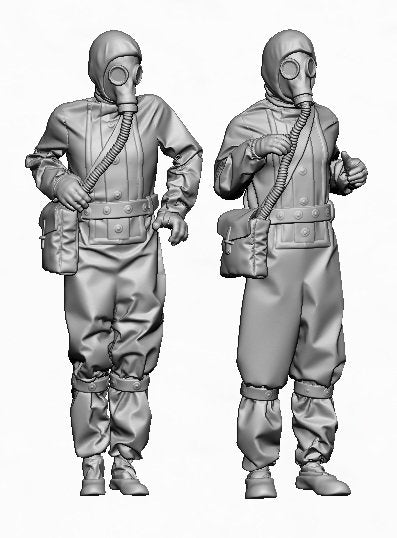 Glowel Miniatures 35043 Soviet AFV crew in chemical protective gear 1/35 – zdjęcie 2