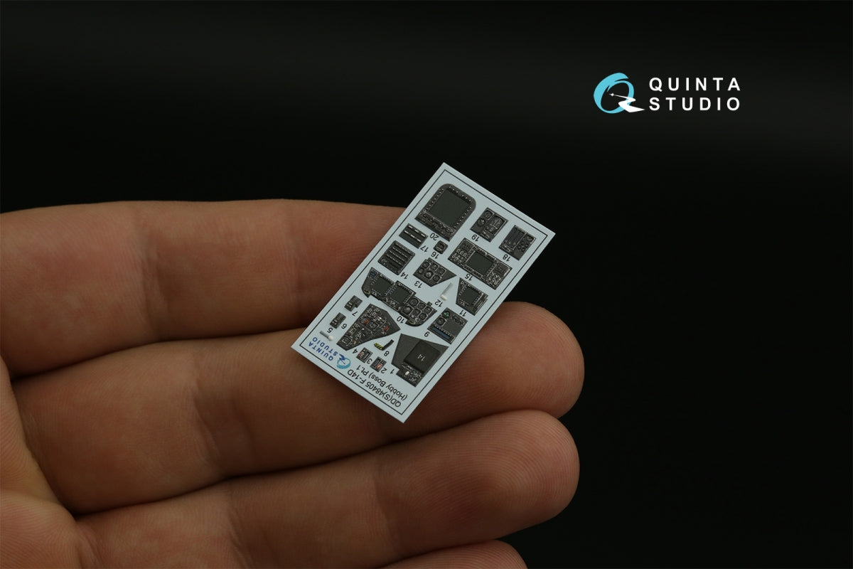 Quinta Studio QD48405 F-14D 3D-Printed &amp;amp; coloured Interior on decal paper (Hobby Boss) 1/48 – zdjęcie 5