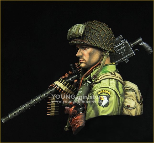 Young Miniatures YM1873 WW2 US AIRBORNE with M1919 1/10 – zdjęcie 8