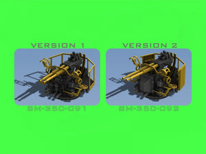 Master SM-350-091 USN 40 mm/56 Bofors twin mount ver.1 / with Mk-51 director - (resin, PE and turned parts) - (6pcs) 1/350 – image 4