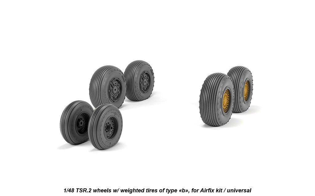 Armory Models AW48413 BAC TSR.2 wheels w/ weighted tires, type “b” (GY) 1/48 – image 4