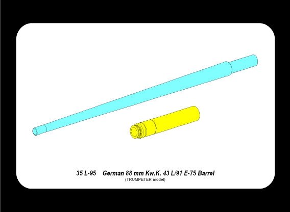 Aber 35L-095n Lufa do niemieckiego czołgu E-75 1/35 – zdjęcie 4