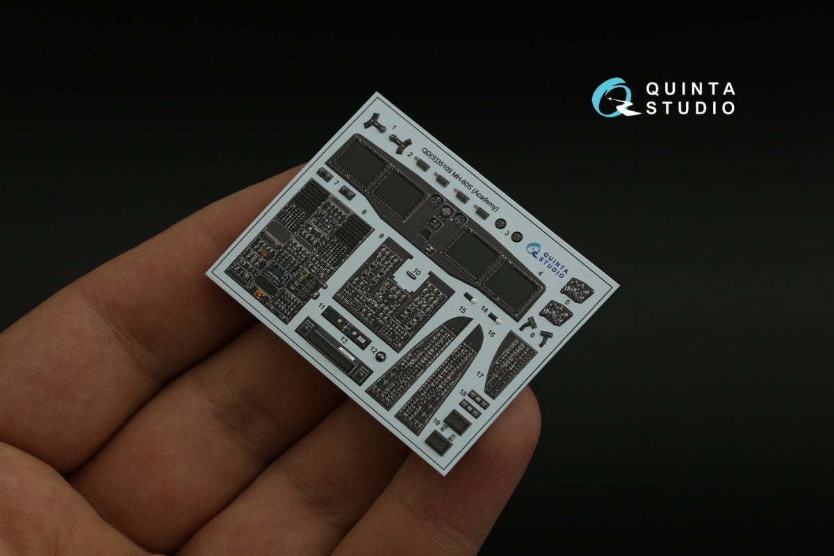 Quinta Studio QD35109 MH-60S 3D-Printed &amp;amp; coloured Interior on decal paper (Academy) 1/35 – zdjęcie 3