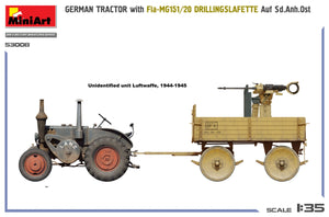 MiniArt 53008 GERMAN TRACTOR with Fla-MG151/20 DRILLINGSLAFETTE Auf Sd.Anh.Ost 1/35