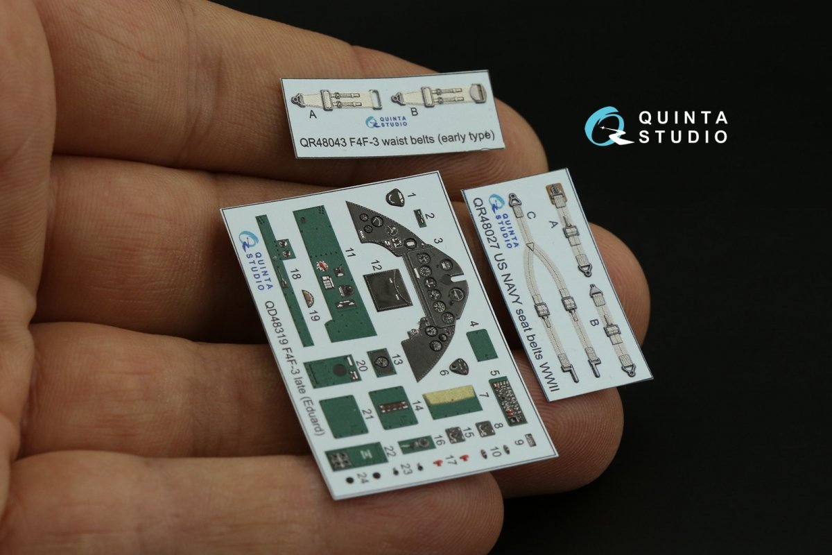 Quinta Studio QD48319 F4F-3 late 3D-Printed &amp;amp; coloured Interior on decal paper (Eduard) 1/48 – zdjęcie 5